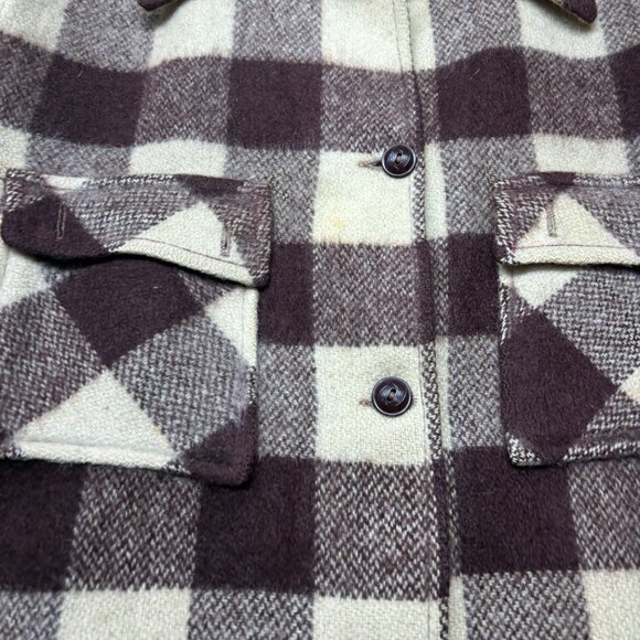 Vintage Weather Master Jacket Women Large Brown Wool Minnesota Woolen Co 50s 60s - Picture 3 of 16